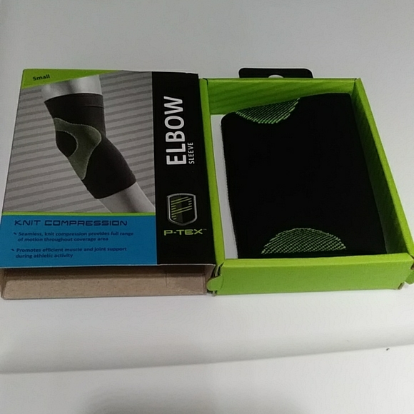 P-Tex Knit Compression Elbow Sleeve Black Small - Picture 2 of 5